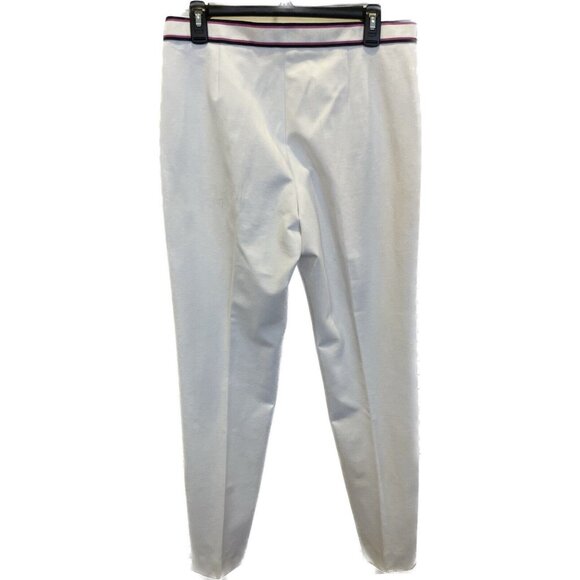 Escada High Rise Stretch Skinny White Pants Logo 38 EU 6 US - Picture 2 of 7